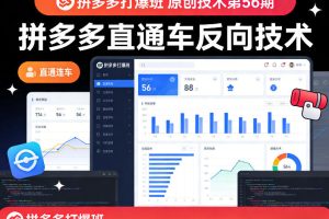 《拼多多打爆班》原创技术第56期,拼多多直通车反向技术