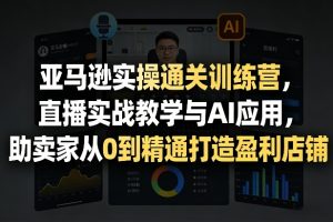 亚马逊实操通关训练营，直播实战教学与AI应用，助卖家从0到精通打造盈利店铺（更新4月2日）