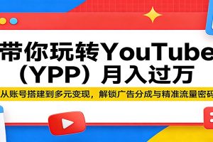 带你玩转YouTube（YPP）月入过万：从账号搭建到多元变现，解锁广告分成与精准流量密码