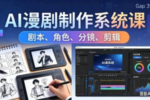 (18006期)AI漫剧制作系统课:0基础从0到1学会AI制作,掌握剧本、角色、分镜、剪辑全套技能,轻松做号变现