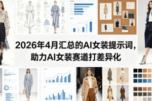 2026年4月汇总的AI女装提示词，助力AI女装赛道打差异化