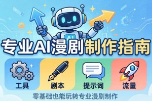 （18190期）专业AI漫剧制作指南：工具+剧本+提示词+流量全流程，零基础也能玩转专业漫剧制作