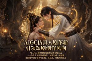 AIGC仿真人《合欢宗》短剧教学，用AIGC解锁缠绵爱恋的全新呈现方式，让跨时空故事创作零门槛、高品质，重构短剧生态