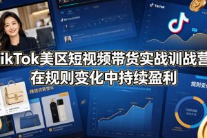 TikTok美区短视频带货实战训战营：在规则变化中持续盈利