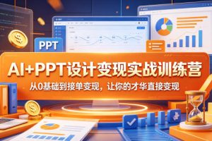 AI+PPT设计变现实战训练营,从0基础到接单变现,让你的才华直接变现