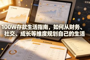 付费文章：100W存款生活指南，如何从财务、社交、成长等维度规划自己的生活