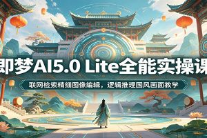 即梦AI5.0 Lite全能实操课:联网检索精细图像编辑,逻辑推理国风画面教学