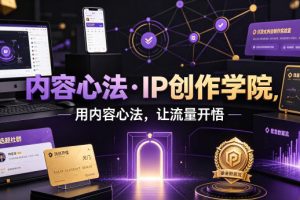 内容心法·IP创作学院,用内容心法,让流量开悟