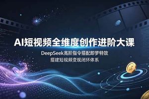 （19153期）AI短视频全维度创作进阶大课，DeepSeek高阶指令搭配即梦特效，搭建短视频变现闭环体系
