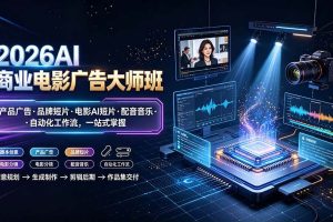 （19303期）2026AI商业电影广告大师班：产品广告·品牌短片·电影AI短片·配音音乐·自动化工作流，一站式掌握