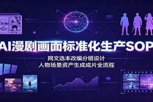 AI漫剧画面标准化生产SOP：网文选本改编分镜设计，人物场景资产生成成片全流程