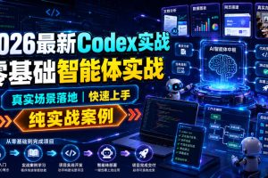 2026最新Codex实战零基础智能体实战，真实场景落地，快速上手，纯实战案例