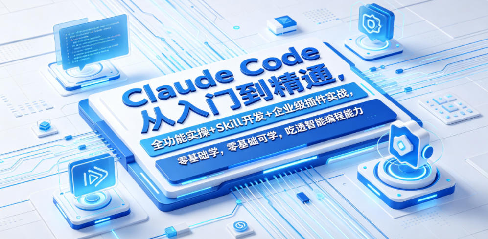 Claude Code从入门到精通，全功能实操+Skill开发+企业级插件实战，零基础可学，吃透智能编程全能力（更新0712）
