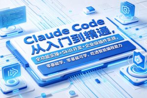 Claude Code从入门到精通，全功能实操+Skill开发+企业级插件实战，零基础可学，吃透智能编程全能力（更新0712）