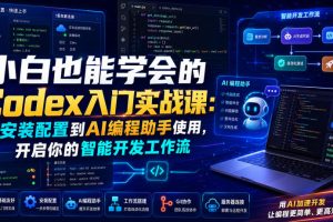 小白也能学会的Codex入门实战课:从安装配置到AI编程助手使用,开启你的智能开发工作流