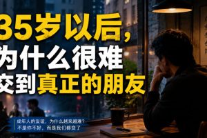 付费文章：35岁以后，为什么很难交到真正的朋友