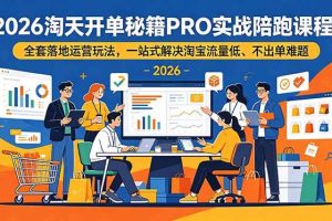 （19579期）2026淘天开单秘籍PRO实战陪跑课程-更新：全套落地运营玩法，一站式解决淘宝流量低、不出单难题