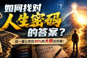 付费文章：如何找对人生密码的答案？这一篇让你比90%的大师还厉害！