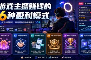 付费文章：游戏主播賺钱的6种盈利模式