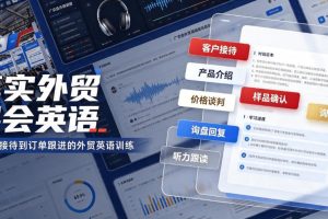 真实外贸展会英语，广交会外贸口语听力突击课程【音频】