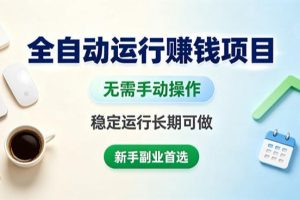 全自动运行賺钱项目，无需手动操作，稳定运行长期可做，新手副业首选【揭秘】