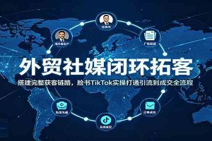 外贸社媒闭环拓客:搭建完整获客链路,脸书TikTok实操打通引流到成交全流程