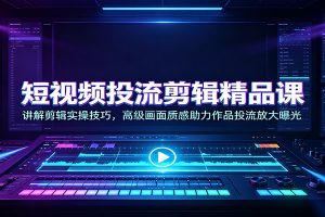短视频投流剪辑精品课:讲解剪辑实操技巧,高级画面质感助力作品投流放大曝光