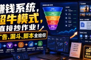 賺钱系统,超牛模式,直接抄作业!广告、漏斗、脚本全给你【原创双语字幕】