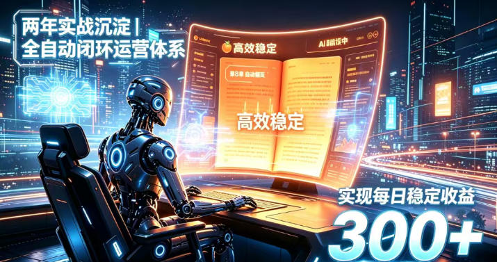两年实战沉淀|全自动闭环运营体系,实现每日稳定收益300+【揭秘】