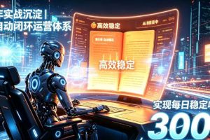 两年实战沉淀｜全自动闭环运营体系，实现每日稳定收益300+【揭秘】