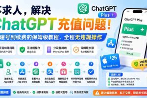 （19898期）不求人，解决ChatGPT充值问题！从建号到续费的保姆级教程，全程无违规操作