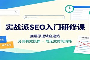 实战派SEO入门研修课：底层原理域名建站，分清有效操作与无效时间消耗