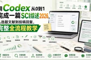 用Codex从0到1完成一篇SCI综述2026,从选题文献到投稿回复,完整全流程教学