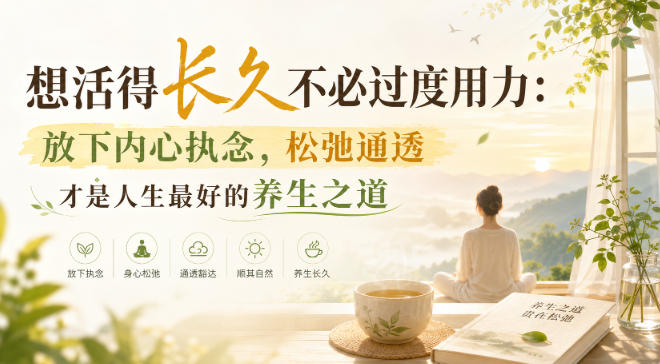 付费文章：想活得长久不必过度用力：放下内心执念，松弛通透才是人生最好的养生之道