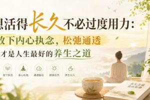 付费文章:想活得长久不必过度用力:放下内心执念,松弛通透才是人生最好的养生之道