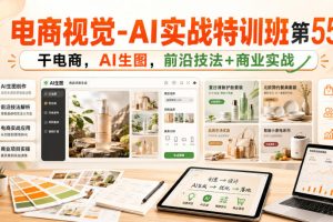 电商视觉-AI实战特训班第55期,干电商,AI生图,前沿技法+商业实战