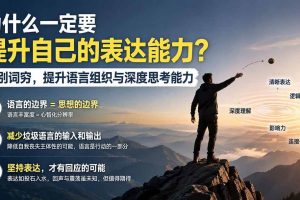 (20070期)付费文章:为什么一定要提升自己的表达能力?告别词穷,提升语言组织与深度思考能力