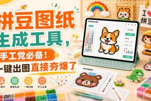 拼豆图纸生成工具,手工党必备!一键出图直接夯爆了