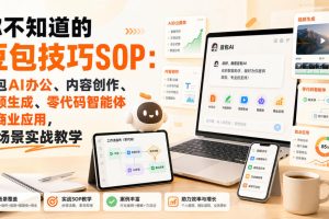 你不知道的豆包技巧SOP：豆包AI办公、内容创作、视频生成、零代码智能体与商业应用，全场景实战教学