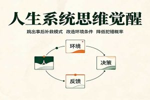 人生系统思维觉醒:跳出事后补救模式,改造环境条件,降低犯错概率