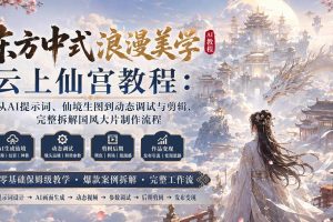 (20147期)东方中式浪漫美学云上仙宫教程:从AI提示词、仙境生图到动态调试与剪辑,完整拆解国风大片制作流程