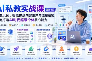 （20149期）AI私教实战课-更新8月：从提示词、智能体到内容生产与流量获客，系统打造AI时代超级个体核心能力