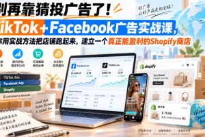 别再靠猜投广告了!TikTok+Facebook广告实战课,教你用实战方法把店铺跑起来,建立一个真正能盈利的Shopify商店【原创双语字幕】