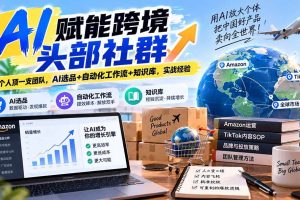 (20395期)AI赋能跨境头部社群-更新9月:一个人顶一支团队,AI选品+自动化工作流+知识库,实战经验