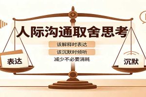 人际沟通取舍思考:分清解释与沉默边界,拿捏职场生活沟通分寸减少情绪内耗
