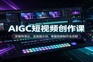 AIGC短视频创作课:实操导演台,活用提示词,掌握视频制作全流程