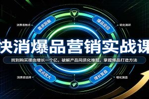 快消爆品营销实战课:找到购买理由增长一个亿,破解产品同质化难题,掌握爆品打造方法