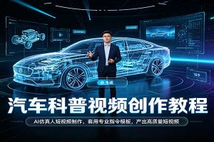 汽车科普视频创作教程:AI仿真人短视频制作,套用专业指令模板,产出高质量短视频