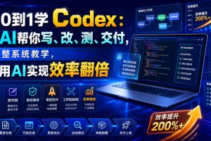 从0到1学Codex:让AI帮你写、改、测、交付,完整系统教学,利用AI实现效率翻倍(更新0918)