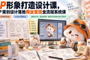 IP形象打造设计课,IP策划设计落地商业变现全流程系统课